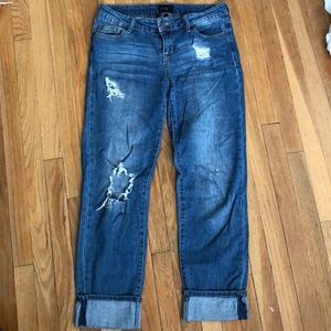 ripped straight jeans